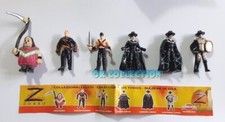 Raro Set n°6 Figurine Plastica EROE MASCHERATO ZORRO (di Preziosi Collezione Italiana)