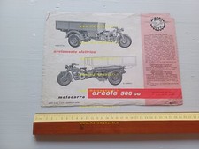 Moto Guzzi Ercole 500 1959 motocarro depliant italiano originale