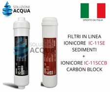 FILTRO IN LINEA IONICORE IC-11 SCCB + IC-11 SEDIMENTI 5 MICRON DEPURATORE ACQUA