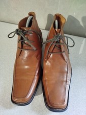 PELUSO Boots Lacets Cuir Marron Clair T 41 TBE