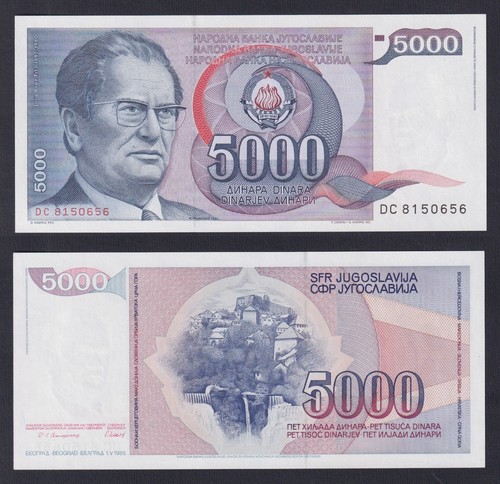 Banconota jugoslavia 5000 - banconota,