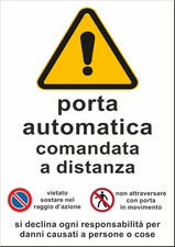 PORTA AUTOMATICA Cartello in