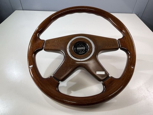 Momo steering wheel wood - wood, black
