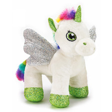 PELUCHE UNICORNO BIANCO CM 25