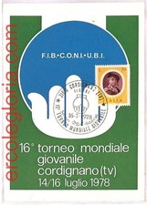 ai3899 - Italia - STORIA POSTALE - Biglietto - Ciotole SPORT BOCCE - 1978