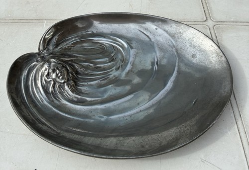 Antico vassoio peltro art - vassoio,