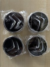 4 Tappi Coprimozzo Nero Per Citroen C1 C3 C4 C5 C6 DS3 60mm Fregi CERCHI in Lega