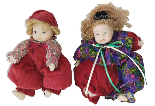 Coppia bambole porcellana - bambole,