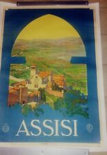 ASSISI  MANIFESTO/POSTER TURISTICO ENIT _ ORIGINALE ANNI 20