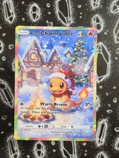 Charmander di Natale / Glumanda | Carta regalo Pokemon fan personalizzata | Stars Full Art