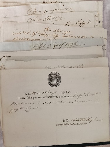 Lettere antiche del 1775 al - del,