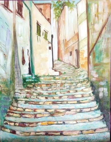 Figurativo olio cartone - olio,