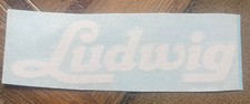 Logo Ludwig bianco vintage anni 60 per BASS DRUM ARTICOLO SUPER QUALITA'. Facile installazione!