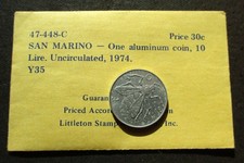 OLD 10 LIRE 1974 COIN OF SAN