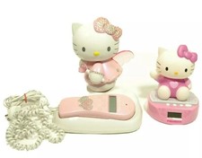 Hello Kitty phone"Angel in the clouds" Telefono ID+Sveglia Table Clock Flower-BU