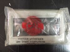 Placca grigia metallo cm 13x8 cornice copri interruttore prese elettriche CAL