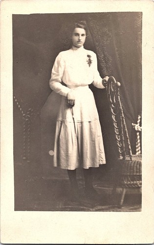 Cartolina epoca rppc donna - rppc,