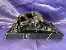 Scultura bronzo nudo  Francese RIPOSO DI DONNA Firmata MILO