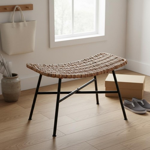 Panca intrecciata rattan - panca, in