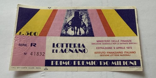 Biglietto lotteria agnano - biglietto,