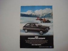 advertising Pubblicità 1982 FORD FIESTA XR2 XR 2
