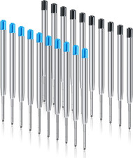 Ricariche per Penna a Sfera, 20Pcs Ricariche per Penna Parker  Nero+Blu