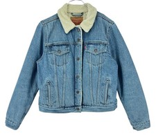 Giacca Trucker Denim Sherpa Da