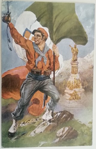 Cartolina garibaldini camicie - garibaldini,