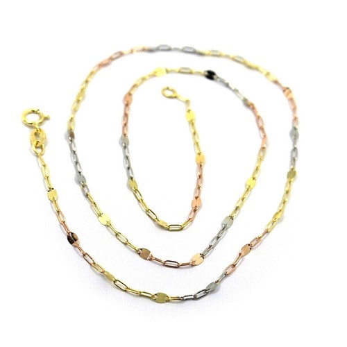 Catena oro giallo - bianco, e