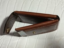 Portafoglio Piccolo E Compatto In Pelle, Nuovo Artigianale.