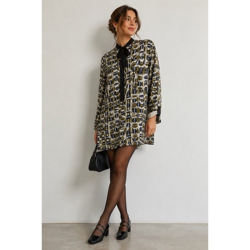 Abito tunica zara donna verde - tunica,