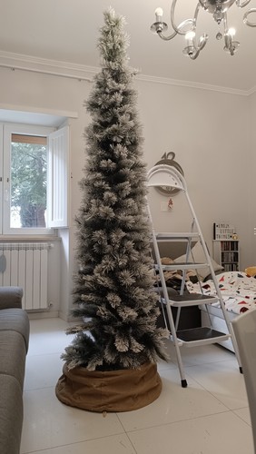 Albero natale innevato slim - di,