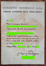 AFRICA - COLONIE - DIPLOMA
