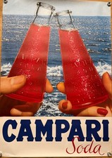 Campari - Poster Pubblicitario - Un mare di brindisi  - BID NOW ! OFFRI ORA