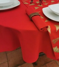 TOVAGLIA OVALE ROSSA NATALIZIA