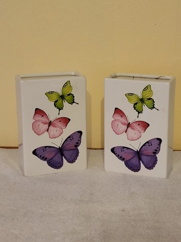 Coppia vasi farfalla - coppia,