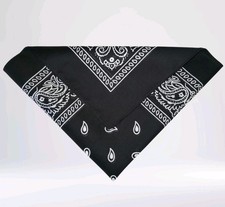 Bandana nera streetwear cotone