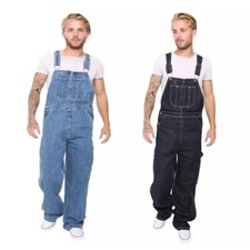 Salopette da lavoro uomo resistente denim bavaglino jeans bavaglino e tutore tuta pantaloni professionali