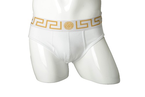 Versace men white gold low - white/gold,