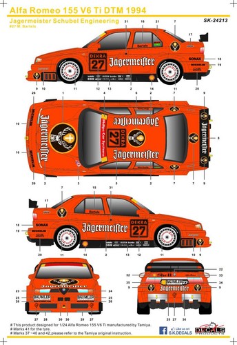 Decals sk24213 24 alfa - sk24213, 1/24