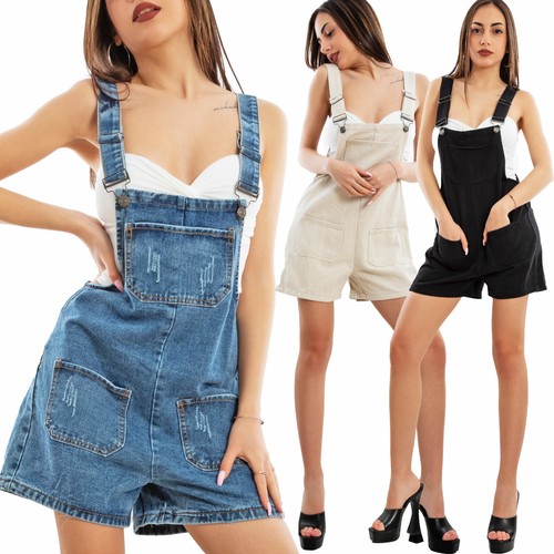Salopette jeans corta overall