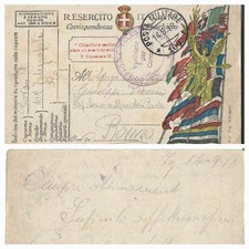 WW1 1918 FRANCHIGIA POSTA MILITARE 100 14.9.18 2A DIVISIONE DA ZONA SOLAGNA