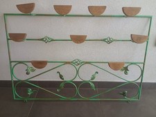 Antico Appendiabiti Appendino Attaccapanni Ferro Battuto Legno 90x30 cm Vintage