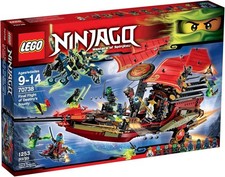 LEGO NINJAGO 70738 fuori catalogo IL VOLO FINALE DEL VASCELLO DEL DESTINO raro