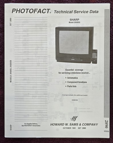 Sam photofact 2890 manuale - 2890,
