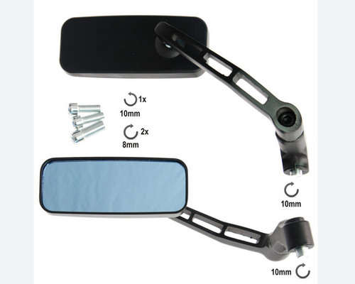 Specchi coppia bar end nero - bar,