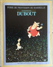 Manifesto Antica Dubout Caricatura Donna E Diable Montato 1982