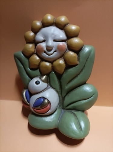 Bimbo fiore con uccellino - , thun