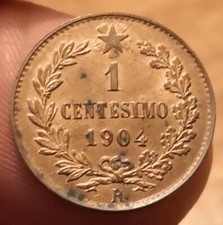 Moneta 1 Centesimo 1904 Valore, Vittorio Emanuele III, FDC, Rif. 7615