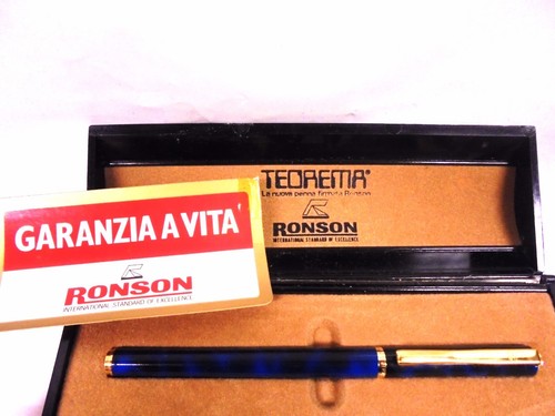 Penna stilografica ronson blu - penna,